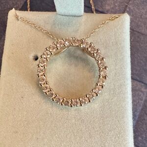 Elegant Gold Circle Pendant Necklace